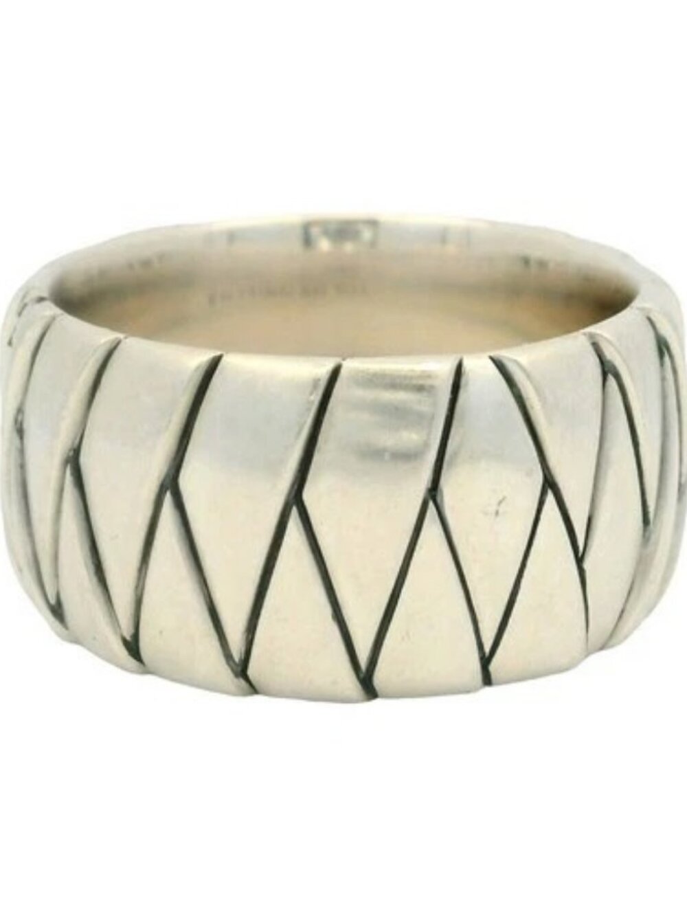 David Yurman Retired Solid 925 Sterling Silver Cairo Wrap 12mm Woven Ring Sz 11